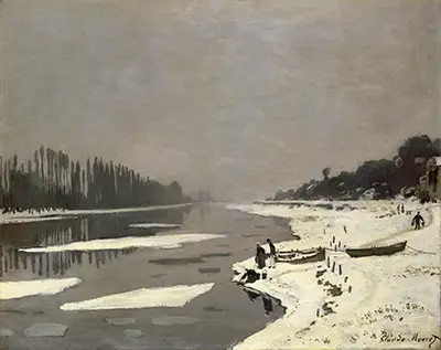 Ice Floes on the Seine at Bougival Claude Monet